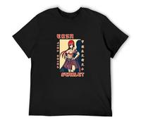 Unisex T-Shirt Graphic Super-Natural Fairy Tail Character Erza Scarlet TS for Mens Black S