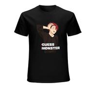 Unisex T-Shirt Haikyuu Anime Satori Tendou Volleyball Big Size Cotton Crewneck Custom Short Sleeves for Men Men Black S