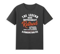 Unisex T-Shirt Men's The Legend Has Retired Men Fashion Retirement Funny Retro MenBalck Black S