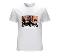 Unisex T-Shirt White Lion Music Band Group Retro Rock Black S