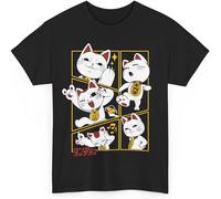 Unisex Tee Dandadan Cat Turbo-Granny Cute Anime Manga Cat T-Shirt Dan Da Dan Manches Courtes(Large)