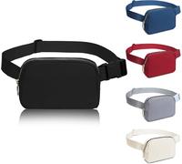 Unisex Waist Bag With Adjustable Belt,Ideal For Everyday Life,Training,Running,Hiking,Belt Bag And Fanny Pack For City And Outings Nature,Black,Contemporary