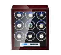 Unisex Watch Winder and Jewelry Watch Winder Box for 9 Automatic Watches Touch Display Screen Built-in LED Light Piano Paint Exterio