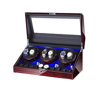 Unisex Watch Winder Automatic Watch Winder Box 6+10 Piano Paint Finish Built-in Illumination for Man Women Watches