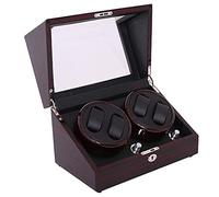 Unisex Watch Winder Automatic Winder Box for 4 Wristwatch Waterproof Watches Winding Case Ultra-Quiet Rotation Turns per Day Watch Win