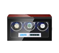 Unisex Watch Winder Automatic Winder Box Silent Motor LCD Touch Screen Built-in Illumination Adjustable Watch Pillows Piano Paint Exte