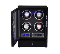Unisex Watch Winder Box Watches Automatic to 4 Winder LCD Digital Display Lighting Watch