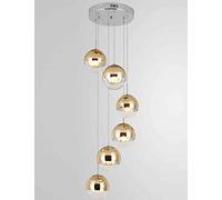 Unisex Watch Winder Chandelier 6 Balls Spiral Staircase Chandelier Long Pendant Lights Creative Living Room Duplex Staircase Long Chandelier 30x150cm (Size : A) Made in China