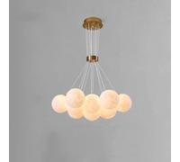 Unisex Watch Winder Chandelier 7 Milk White Round Cluster Bubble Chandelier 3D Printed Moon Planet Chandelier,Chandelier