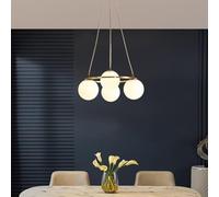 Unisex Watch Winder Chandelier All-Copper Chandelier Pendant Hanging Lamp Compatible with Restaurant Glass Magic Bean Ceiling Lights Fixtures 4-Lights LED Three-Tone Light Hanging Lights, Decor