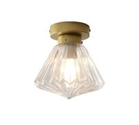Unisex Watch Winder Chandelier, Ceiling Lamp Diamond Line Glass Lampshade Ceiling Light, Creative Hardware Lamp Base Ceiling Lamps Lighting Lamps for Bedroom, Corridor, Cloakroom, Living Room,