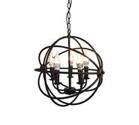 Unisex Watch Winder Chandelier Chandelier, 5 Candles Lights Industrial Hanging Light V-intage Metal Lighting Pendant Lamp Retro Ceiling Hanging Lamps Restaurants Lights Fixture Loft Chandelier