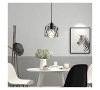 Unisex Watch Winder Chandelier Chandelier, Chandelier LED Pendant Light Iron Gold Black Minimalist Metal Cage Pendant Lamp Living Room Restaurant Shop Bar Fixture Decorat(Black)