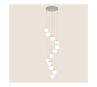 Unisex Watch Winder Chandelier Chandelier Glass Balls Staircase Chandelier Duplex Building Long Pendant Light Minimalist Staircase Large Hanging Lamp for Living Room Villa Hollow Foyer Kitchen Livi