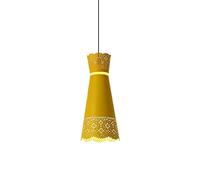 Unisex Watch Winder Chandelier Chandelier, Nordic Minimalist Style Single-Headed Iron Small Hanging Light, Ceiling Pendant Lamp, Metal Lamp Shade, Lighting Fixture for Bedroom Bedside Decorat(Yellow)