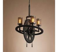 Unisex Watch Winder Chandelier Chandelier, Retro Industry Creative Iron Gear Metal Chandelier Antique Steampunk Wrought Iron Steampunk Water Pipe Pendant Lights Restaurant Big Ceiling Lamp