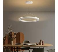 Unisex Watch Winder Chandelier Contemporary Dimmable LED Chandelier for Dining Room Office and Bedroom Round Acrylic Ceiling Light Fixture White 12x12x1inch