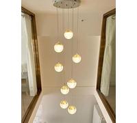 Unisex Watch Winder Chandelier Duplex Hollow Living Room Chandelier Acrylic Crystal Chandelier Creative Hotel Villa Staircase High Ceiling Pendant Lamp Minimalist Staircase Long Cha(Size:8