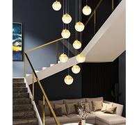 Unisex Watch Winder Chandelier Duplex Hollow Living Room Chandelier Acrylic Crystal Chandelier Creative Hotel Villa Staircase High Ceiling Pendant Lamp Minimalist Staircase Long Cha(Size:10