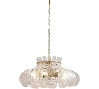 Unisex Watch Winder Chandelier Hanging Lamp, French Retro Style Pendant Lamp,Hanging Light of LED Tricolor Light Source,Glass Transparent Flower Shape Chandelier,Lighting Fixtures,Chandelier