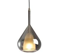 Unisex Watch Winder Chandelier, Light Fixture Water Drop Shape Glass Arc Hanging Ceiling Lamp Fixture Two-Color Optal Adjustable Hanging Cord Pendant Lighting Moisture and Waterproof for Restaurant