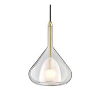 Unisex Watch Winder Chandelier, Light Fixture Water Drop Shape Glass Arc Hanging Ceiling Lamp Fixture Two-Color Optal Adjustable Hanging Cord Pendant Lighting Moisture and Waterproof for Restaurant
