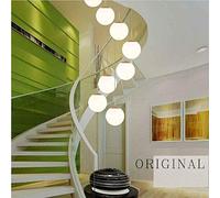 Unisex Watch Winder Chandelier Minimalist Spiral Staircase Long Chandelier Creative Hotel Villa Stairwell Chandelier Glass Chandelier 40x200cm (Size : A) Made in China