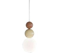 Unisex Watch Winder Chandelier Pendant Lamp Ceiling Light of Standard Tricolor Light of G9 Light Source Glass Beige Gourd Shape Chandelier Restaurant Corridor Kitchen Lighting,Chandelier