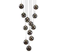Unisex Watch Winder Chandelier Staircase Long Chandelier Minimalist Creative Hotel Villa Stairwell Chandelier Classic Gray Glass Pendant Lights Large Ceiling Light for Living Room, in The Villa