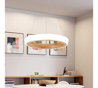 Unisex Watch Winder Chandelier Wooden LED Ring Chandelier Japanese Style Pendant Light Dimmable Ceiling Light for Kitchen Island Living Room and Dining Room Contemporary 20x20x2inch