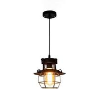 Unisex Watch Winder Chandelier Wrought Iron Wire Cage Chandelier Metal Lamp Body Black Mesh Shade Pendant Light Screw Socket Hanging Lights ，Wall Lamps Wall sconces