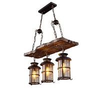 Unisex watch winder Chandeliers Ceiling Light Chandelier, Retro Nostalgic Solid Wood Single Head Chandelier Rustic Wooden Cylindrical Shade Pendant Light for Dining Living Room Kitchen Hallway Suspens
