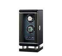 Unisex Watch Winder Double Automatic Watch Winder Smart Fingerprint Extremely Silent Motor LCD Touch Display with Remote Control Built-in Illumination 6 Rotation Modes