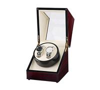 Unisex Watch Winder Double Watch Winder, Extremely Silent Motor, Wood Shell Piano Paint Exterior,Fit Lady and Man Watches, Red