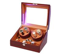 Unisex Watch Winder for Watches 4 Slot Automatic Watch Case Mechanical Wristwatch Winder Storage Motor Box Shaker Machine LED Display