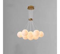Unisex Watch Winder Home Decor Cream Round Cluster Bubble Chandelier Planet Light Living Room Magic Beans Bubble Pendant Light 3D Print Moon Planet Chandelier Nordic Large Chandelier for Gilrs Bedr