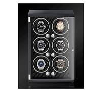 Unisex Watch Winder Luxury Winder Piano Paint Anti-Magnetic Ultra-Quiet Motor Vertical Winding Watch Shaker Induction LED Light Black