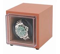 Unisex Watch Winder Unisex Single Analog Display with Cover for Automatic Mechanical Watches Portable Watch Winder AC Or Battery Powered Super Quiet Motor