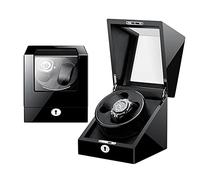 Unisex Watch Winder Winder 2 Piano Paint Ultra-Quiet Motor Watch Shaker Mechanical Watches LED Lights for Men Women
