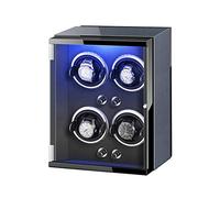 Unisex Watch Winder Winder Box 4 Automatic Winde AC Adapter and Battery Powered Colorful Lights Adjustable Watch Pillows