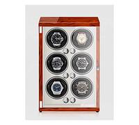 Unisex Watch Winder Winder for 6 Watches Piano Paint Anti-Magnetic Ultra-Quiet Watch Shaker with Vertical Winding Induction LED Light