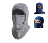 Unisex Windproof & Warm Balaclava, Winter Warmth 2-in-1 Hat Face Mask Hat for Skiing,Motorcycle (Light Grey,Taille Unique)