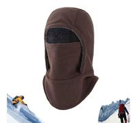 Unisex Windproof & Warm Balaclavas,Winter Warmth 3-in-1 Hat Face Mask,One-Piece Hood Face Covers Neck Warmer Ear Protection (Coffee)