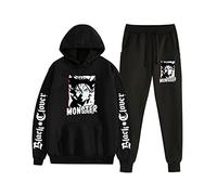 Unisexe Anime Black Clover Hoodie Pantalon Survêtements Asta Sweat À Manches Longues Taille Élastique Pantalon De Jogging 2 pcs/Ensemble