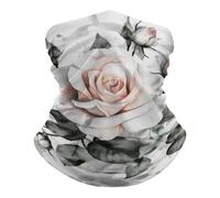 Unisexe Bande de Cheveux, Cache-Cou Roses Blanche à l'aquarelle Séchage Rapide Décoration faciale pour Femme Sports Yoga