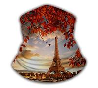 Unisexe Bande de Cheveux, Echarpe Gaiter Feuilles d'automne Paris France Campagne Paysage Urbain Respirant Protection du Visage pour Randonnée Course à Pied Vélo
