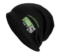 Unisexe Bonnet Décontracté J'adore Le Drôle De Camion Poubelle du Jour des Ordures 0 Bonnet De Nuit Doux Slouch Beanie pour Le Sport, Le Patinage, La Course