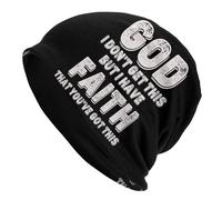 Unisexe Bonnet Décontracté Mon Dieu, Je Ne Comprends Pas Ça, mais J'Ai Foi Que Tu Peux Y Arriver. Bonnet De Nuit Classique Cycling Cap pour Ski, Le Sport, Le Camping