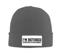 Unisexe Bonnet d'hiver Tricoté Je suis à la Retraite, Tous Les Jours C'est Samedi Bonnet Chapeau Tricot Universelle Chapeau d'hiver Tricoté pour Femme Ski Cyclisme
