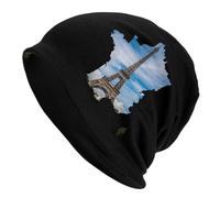 Unisexe Bonnets De Ski Tour Eiffel Paris France Hiver Chapeaux Doux Bonnets Tricoté Classique Bonnet d'hiver pour Quotidien Ski Hiver